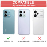 VAKIBO Super Premium Black Border Transparent Case With Corner Protection & Camera Protection Suitable for Mi Redmi Note 13