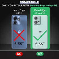 VAKIBO Super Premium Black Border Transparent Case With Corner Protection & Camera Protection Suitable for Moto Edge 40 Neo