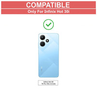 VAKIBO Super Premium Black Border Transparent Case With Corner Protection & Camera Protection Suitable for Infinix Hot 30i