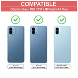 VAKIBO Super Premium Black Border Transparent Case With Corner Protection &Camera Protection Suitable for Mi Poco C50