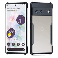 VAKIBO Super Premium Black Border Transparent Case With Corner Protection & Camera Protection Suitable for Google Pixel 7A