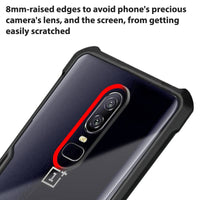 VAKIBO Super Premium Black Border Transparent Case With Corner Protection & Camera Protection Suitable for OnePlus 6
