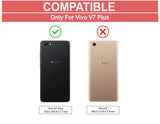 VAKIBO Best Selling Black and Transparent Coloured Made With Soft TPU and Acrylic Back Cover Case With 4 Corner and Camera Protection Suitable for Vivo V7 Plus