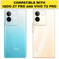 VAKIBO Super Premium Black Border Transparent Case With Corner Protection & Camera Protection Suitable for Vivo T2 Pro 5G