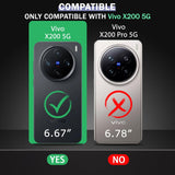 VAKIBO Best Selling Black and Transparent Coloured Made With Soft TPU and Acrylic Back Cover Case With 4 Corner and Camera Protection Suitable for Vivo X200