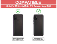 VAKIBO Super Premium Black Border Transparent Case With Corner Protection & Camera Protection Suitable for Moto G10 Power