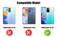 VAKIBO Best Selling Black and Transparent Coloured Made With Soft TPU and Acrylic Back Cover Case With 4 Corner and Camera Protection Suitable for Mi Redmi Note 11T