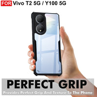 VAKIBO Super Premium Black Border Transparent Case With Corner Protection & Camera Protection Suitable for Vivo Y100 5G