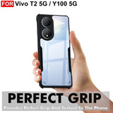 VAKIBO Super Premium Black Border Transparent Case With Corner Protection & Camera Protection Suitable for Vivo Y100 5G