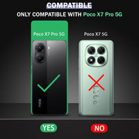 VAKIBO Best Selling Black and Transparent Coloured Made With Soft TPU and Acrylic Back Cover Case With 4 Corner and Camera Protection Suitable for Mi Poco X7 Pro