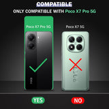 VAKIBO Best Selling Black and Transparent Coloured Made With Soft TPU and Acrylic Back Cover Case With 4 Corner and Camera Protection Suitable for Mi Poco X7 Pro