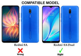 VAKIBO Best Selling Black and Transparent Coloured Made With Soft TPU and Acrylic Back Cover Case With 4 Corner and Camera Protection Suitable for Mi Redmi 8A Dual