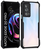 VAKIBO Super Premium Black Border Transparent Case With Corner Protection & Camera Protection Suitable for Moto Edge 20 Pro