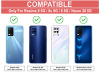 VAKIBO Super Premium Black Border Transparent Case With Corner Protection & Camera Protection Suitable for Realme 8 5G