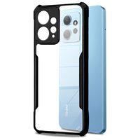 VAKIBO Super Premium Black Border Transparent Case With Corner Protection & Camera Protection Suitable for Mi Redmi Note 12 4G