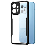 VAKIBO Super Premium Black Border Transparent Case With Corner Protection & Camera Protection Suitable for Mi Redmi Note 12 4G