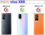 VAKIBO Best Selling Black and Transparent Coloured Made With Soft TPU and Acrylic Back Cover Case With 4 Corner and Camera Protection Suitable for Vivo X60