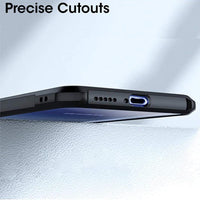 VAKIBO Super Premium Black Border Transparent Case With Corner Protection & Camera Protection Suitable for Samsung A70S