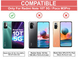 VAKIBO Super Premium Black Border Transparent Case With Corner Protection & Camera Protection Suitable for Mi Redmi Note 10T 5G