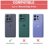 VAKIBO Best Selling Black and Transparent Back Cover Case Made With Soft TPU and Acrylic With 4 Corner and Camera Protection Suitable for Moto Edge 50 Neo
