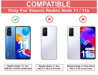 VAKIBO Super Premium Black Border Transparent Case With Corner Protection & Camera Protection Suitable for Mi Redmi Note 11