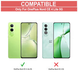 VAKIBO Best Selling Black and Transparent Coloured Made With Soft TPU and Acrylic Back Cover Case With 4 Corner and Camera Protection Suitable for OnePlus CE4 Lite