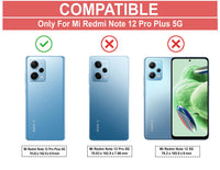 VAKIBO Super Premium Black Border Transparent Case With Corner Protection & Camera Protection Suitable for Mi Redmi Note 12 Pro Plus