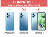 VAKIBO Super Premium Black Border Transparent Case With Corner Protection & Camera Protection Suitable for Mi Redmi Note 12 Pro Plus