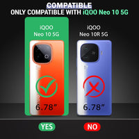 VAKIBO Super Premium Black Border Transparent Case With Corner Protection & Camera Protection Suitable for Iqoo Neo 10
