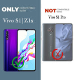 VAKIBO Best Selling Black and Transparent Coloured Made With Soft TPU and Acrylic Back Cover Case With 4 Corner and Camera Protection Suitable for Vivo S1