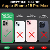 VAKIBO Super Premium Black Border Transparent Case With Corner Protection & Camera Protection Suitable for iPhone 15 Pro Max 6.7