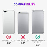 VAKIBO Best Selling Black and Transparent Coloured Made With Soft TPU and Acrylic Back Cover Case With 4 Corner and Camera Protection Suitable for iPhone 6 Plus