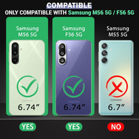 VAKIBO Best Selling Black and Transparent Coloured Made With Soft TPU and Acrylic Back Cover Case With 4 Corner and Camera Protection Suitable for Samsung Galaxy M56