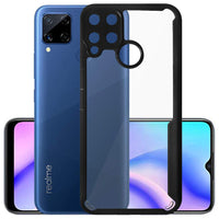 VAKIBO Super Premium Black Border Transparent Case With Corner Protection & Camera Protection Suitable for Realme C12