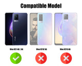 VAKIBO Best Selling Black and Transparent Coloured Made With Soft TPU and Acrylic Back Cover Case With 4 Corner and Camera Protection Suitable for Vivo V21