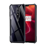 VAKIBO Super Premium Black Border Transparent Case With Corner Protection & Camera Protection Suitable for OnePlus 6