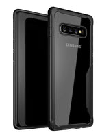 VAKIBO Best Selling Black and Transparent Back Cover Case Made With Soft TPU and Acrylic With 4 Corner and Camera Protection Suitable for Samsung Galaxy S10