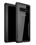 VAKIBO Best Selling Black and Transparent Back Cover Case Made With Soft TPU and Acrylic With 4 Corner and Camera Protection Suitable for Samsung Galaxy S10