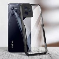 VAKIBO Best Selling Black and Transparent Back Cover Case Made With Soft TPU and Acrylic With 4 Corner and Camera Protection Suitable for Realme C35