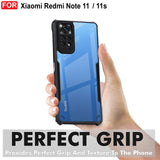 VAKIBO Super Premium Black Border Transparent Case With Corner Protection & Camera Protection Suitable for Mi Redmi Note 11