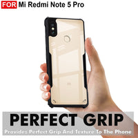 VAKIBO Super Premium Black Border Transparent Case With Corner Protection & Camera Protection Suitable for Mi Redmi Note 5 Pro