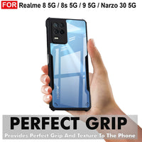 VAKIBO Super Premium Black Border Transparent Case With Corner Protection & Camera Protection Suitable for Realme 8 5G