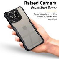VAKIBO Super Premium Black Border Transparent Case With Corner Protection & Camera Protection Suitable for iPhone 15 Pro 6.1