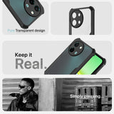 VAKIBO Best Selling Black and Transparent Coloured Made With Soft TPU and Acrylic Back Cover Case With 4 Corner and Camera Protection Suitable for Vivo Y38