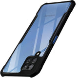 VAKIBO Best Selling Black and Transparent Coloured Made With Soft TPU and Acrylic Back Cover Case With 4 Corner and Camera Protection Suitable for Samsung Galaxy M32 4G