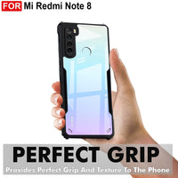 VAKIBO Super Premium Black Border Transparent Case With Corner Protection & Camera Protection Suitable for Mi Redmi Note 8