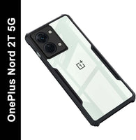 VAKIBO Best Selling Black and Transparent Back Cover Case Made With Soft TPU and Acrylic With 4 Corner and Camera Protection Suitable for OnePlus Nord 2T