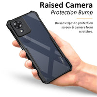 VAKIBO Super Premium Black Border Transparent Case With Corner Protection & Camera Protection Suitable for Oppo A17K