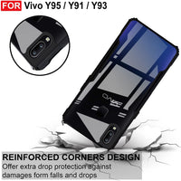 VAKIBO Super Premium Black Border Transparent Case With Corner Protection & Camera Protection Suitable for Vivo Y91