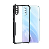 VAKIBO Best Selling Black and Transparent Coloured Made With Soft TPU and Acrylic Back Cover Case With 4 Corner and Camera Protection Suitable for Vivo S1